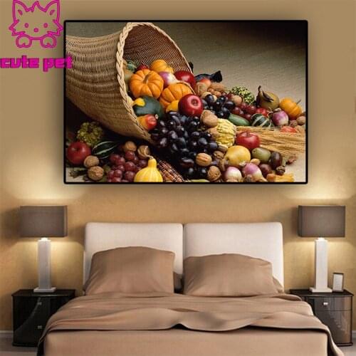 5D DIY Diamond Painting Modern art, kitchen fruit, food cross stitch full square/round diamond mosaic embroidery