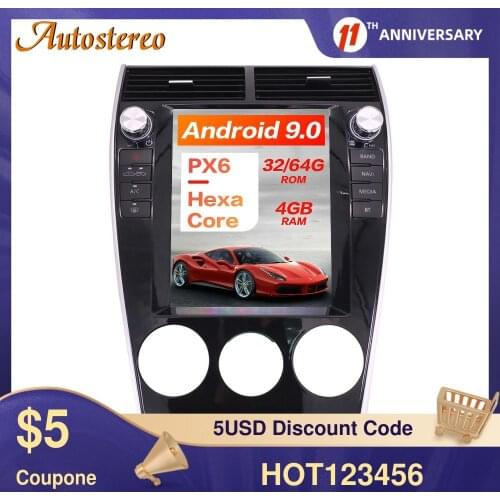 Android 9.0 4+64GB Car GPS Navigation For Mazda 6/Mazda 6 2002-2008 Stereo Head Unit Multimedia Player Auto Radio Tesla style
