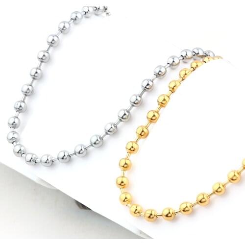 Beads Bracelet Stainless Steel Bracelet Men Fashion Simple Bracelets For Women Jewelry Couple Bracelet Punk Gold Chain Bracelet