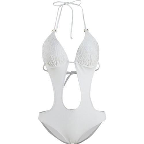 One Piece Women Solid Elegant Bikini Ins Style Slim Waist Bather Bathing Suit 2020 Beach High Quality Lady Swimsuit With Cover