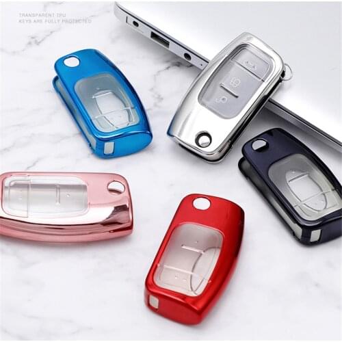 360° Protection TPU Car Key Case For Ford Focus 2 3 Ranger Fusion Kuga S-max Transit Key Cover Anti-wear Transparent Key Shell
