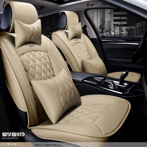 For KIA Rio Cerato Forte K2 K3 K5 black red brand luxury car soft leather seat cover front &rear Complete set car seat covers