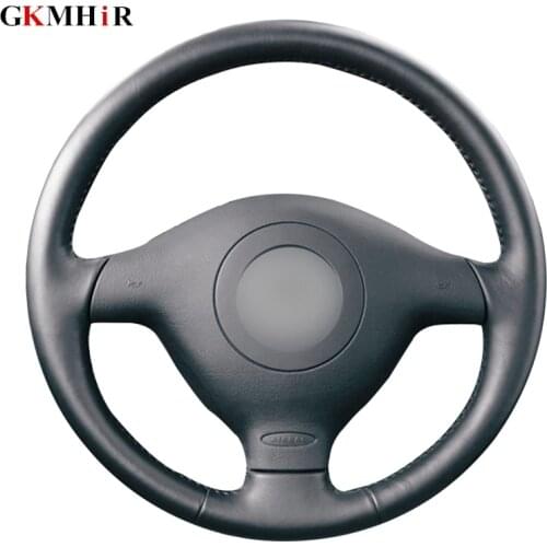 Black Artificial Leather Steering Wheel Cover for Volkswagen VW Golf 4 Passat B5 1996-2003 Seat Leon 1999-2004 Polo 1999-2002