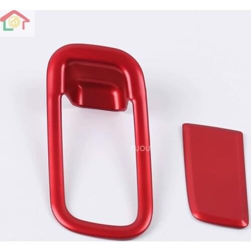 For Honda Accord LHD 10th 2018 Front Dashboard Pessager Tool Glove Box Handle Cover Trim Accessories ABS Chrome Red