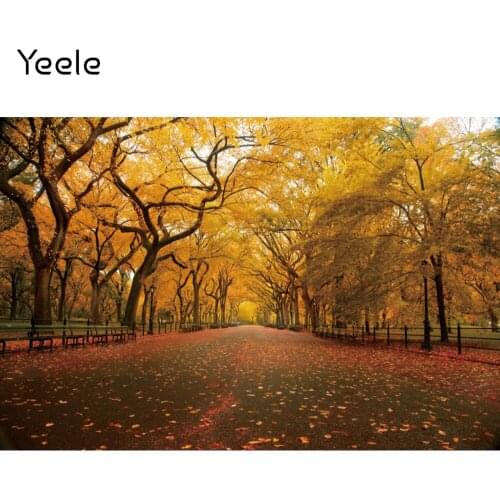 Yeele Dreamy Forest Tree Falling Autumn Leaves Natural Scenery Photography Backdrop Photographic Backgrounds For Photo Studio