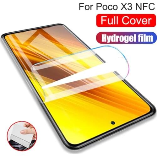 Hydrogel Film Non-Glass Soft Film Poco X3 NFC Screen Protectors Poko Pocofone Pocophone X 3 Xiaomi PocoX3 Not Glass