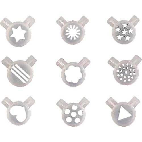 9 In 1 Set Fantastic Modeling Caps Fittings Soft Serve Ice Cream Machine Spare Parts Lids Nozzle Accessories 29mm Inner Diameter