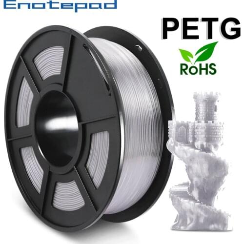 PETG 3D Printer Filament 1.75mm Transparent 1kg gift DIY printing with fast shipment 100% no bubble Tolerance +-0.02MM Bright
