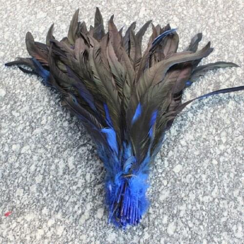 Wholesale 500PCS blue Rooster Tail Feathers 30-35 cm / 12-14 inches