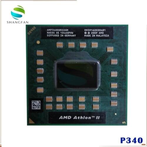 Laptop cpu processor AMD Athlon II Dual-Core P340 AMP340SGR22GM P 340 Mobile (1M Cache 2.2 GHz) AMP340SGR22GM Socket S1/S1g4