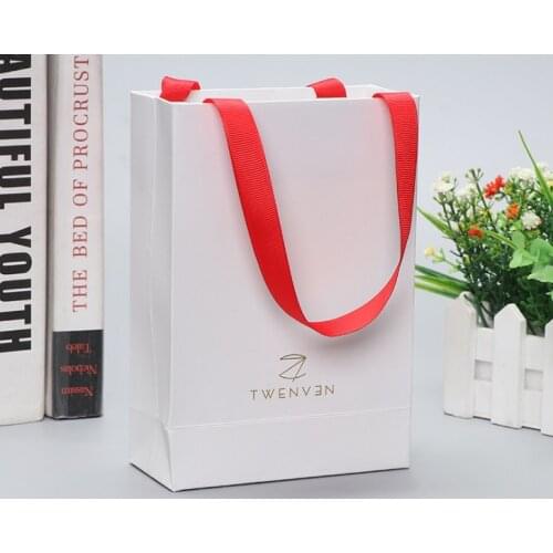 White And Brown Kraft Paper Twisted Handle Shopping Carrier Bag With Logo Printed different types of paper bags --XP2018