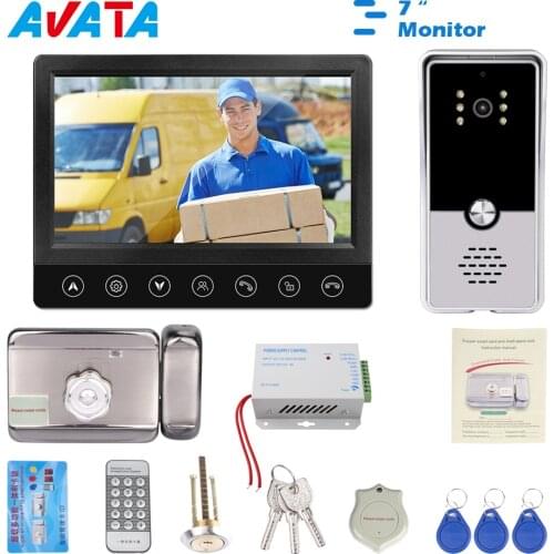 Video Intercom for Home Door Entry Phone Video Call Peephole with Camera Night Sight Doorbell for Apartment