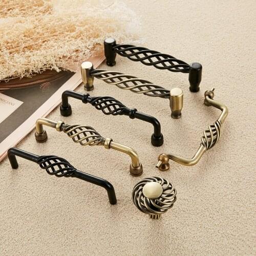 Vintage Bronze Cabinet Handles Door Knobs And Handles Solid Kitchen Cupboard Pulls Drawer Knobs Furniture Handle Hardware