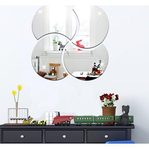 Windmill Shaped Acrylic Mirror Wall Stickers Bedroom Bathroom Living Room Decor Home Decoration Accessories