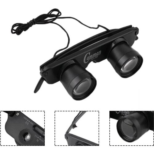 3x28 Magnifier Glasses Style Outdoor Fishing Optics Binoculars Telescope