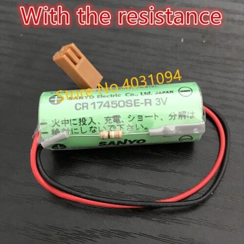 10pcs Original NEW CR17450SE-R 3V CR17450 17450 GE FANUC Replacement BATTERY A98L-0031-0012 A02B-0200 with Resistor