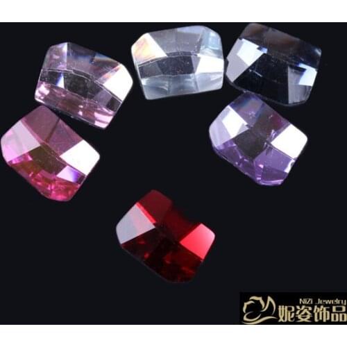 200pcs 6x8mm Resin Rhinestones For Nails Art Decorations Dysmorphism Shape Flatback Glue On Beads DIY Crafts Garments Supplies