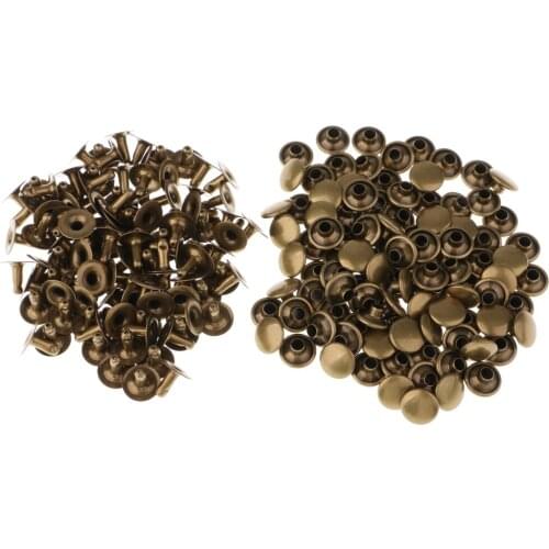 200 Pieces Single Cap Rivets DIY Leather Craft Repair 9x8mm