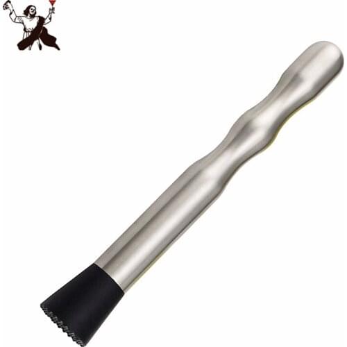 22.5cm Stable Antiskid Bar Cocktail Muddler Mojito Stainless Steel Bar Mixer Barware Drink Fruit Muddler Crushed Ice Barwares