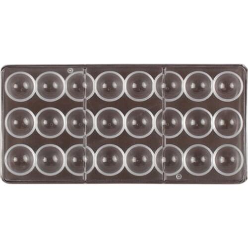 24-in-1 DIY Spherical Stereo 3D Polycarbonate Clear Chocolate Plastic Cake Molds Original Ice Cube Cake Molds