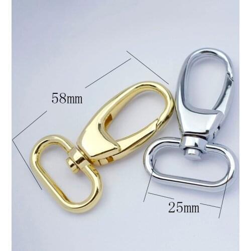 Lanyard Hooks swivel snap hook for 1 inch ( 25mm) lanyard Nickel or Gold color 40 pieces
