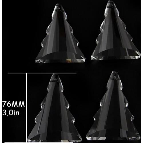 40pcs/lot 76mm Crystal Ornaments Suncatcher Hanging Pendants Crystal Ornaments Suncatcher Prisms