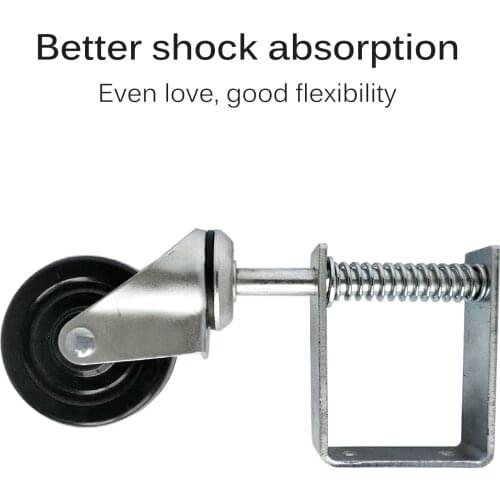 Shock-Absorbing Caster Spring Universal Wheel AGV Trolley Door Telescopic Polyurethane Wheel Suspension