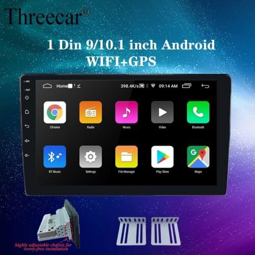 1 din 9/10 inch Car Radio Android 8 Universal GPS Navigation Bluetooth Split Screen Wifi Car Audio Stereo FM USB Car Multimedia