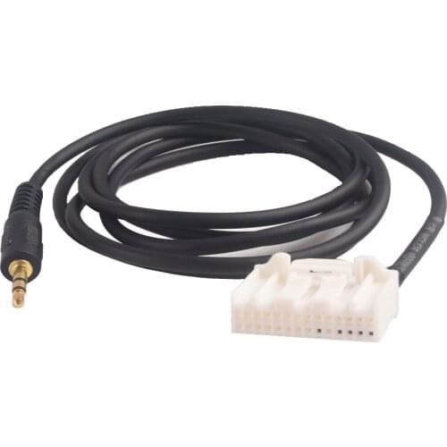 Car 3.5mm 28pin Audio Music AUX Cable Input Adapter For Toyota Camry Corolla Reiz RAV4 Highlander Yaris Prius