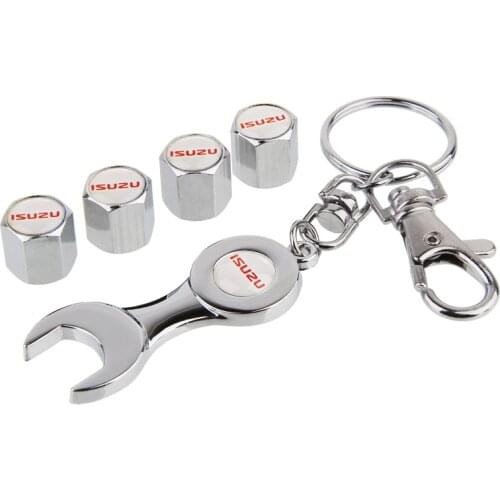 Car Styling Tire Valve Cap Dust Cover Rim Sticker Wrench Accessories for ISUZU Trooper Rodeo D-max Npr Mu7 4jx1 Elf Bighorn mu-x