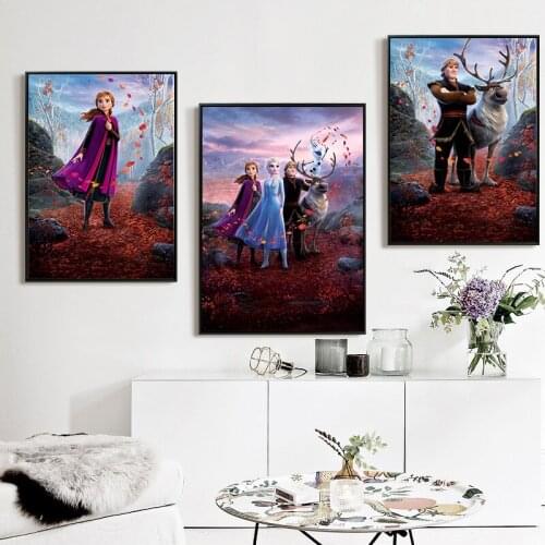 Frozen 2 Movie Full Diamond Embroidery Anna Elsa Disney Diamond Mosaic Diamond Painting Cross Stitch Kits Home Decoration Diy