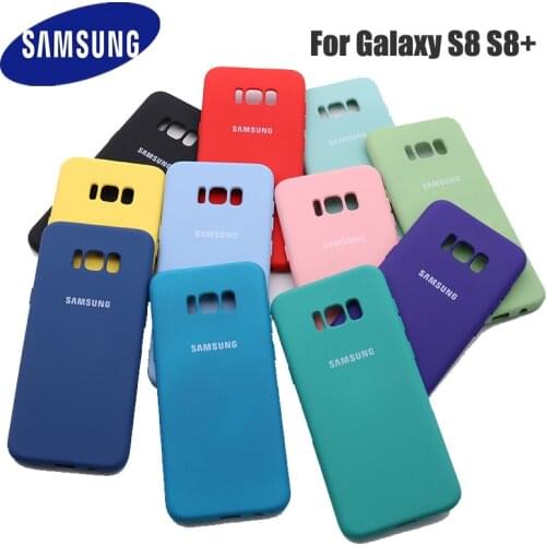 Samsung Galaxy S8 Plus S8+ Liquid Silicone Case Silky Soft-Touch Finish Back Protective Cover For S 8 S8
