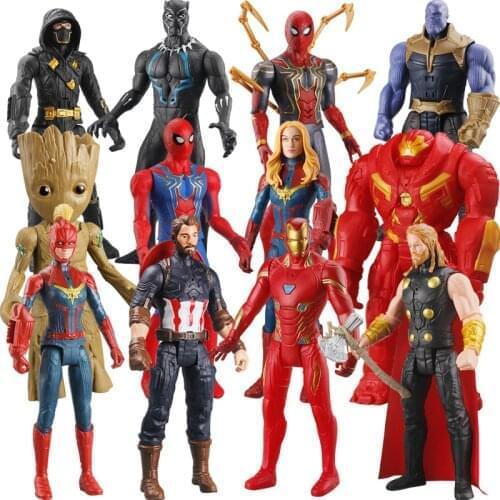 21 styles 30cm Marvel Super Heroes Avengers Endgame Thanos Hulk Captain America Thor Wolverine Venom Action Figure Toys Doll for