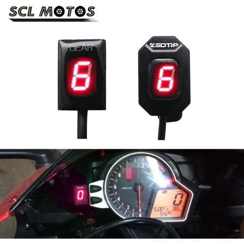 SCL MOTOS Motorcycle 1-6 Level LED Ecu Direct Mount Speed Gear Display Indicator Support For Honda Harley Kawasaki Yamaha Suzuki