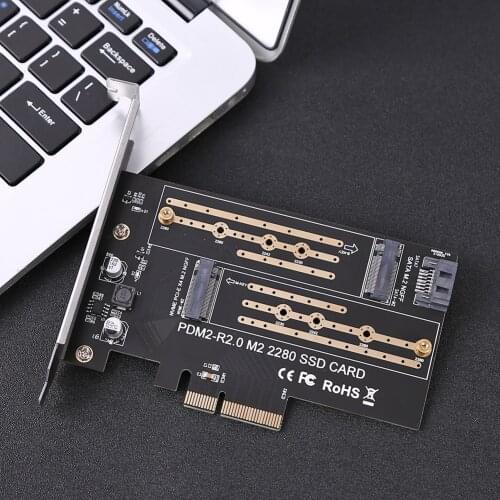 Image Card Extension Cable Adapter Card Add On Cards NVME/M2 PCIE Adapter SSD M2 to SATA PCI-E Card M Key +B Key