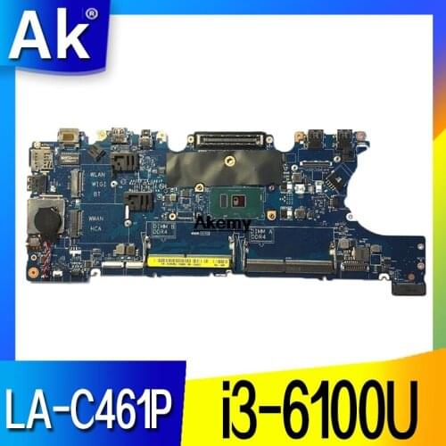 For dell Latitude E7470 LA-C461P CN-0V2N4V 0V2N4V V2N4V Laptop Motherboard with I3-6100U 100% Tested work