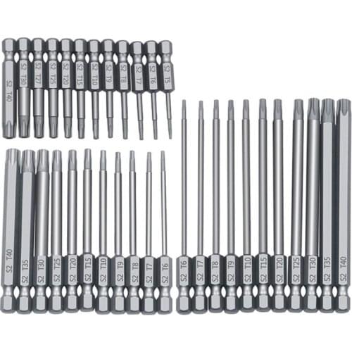 11/12pcs Tamper Proof Security Drill Bit Set Torx Screwdriver Flat Head 1/4" Hex Bits