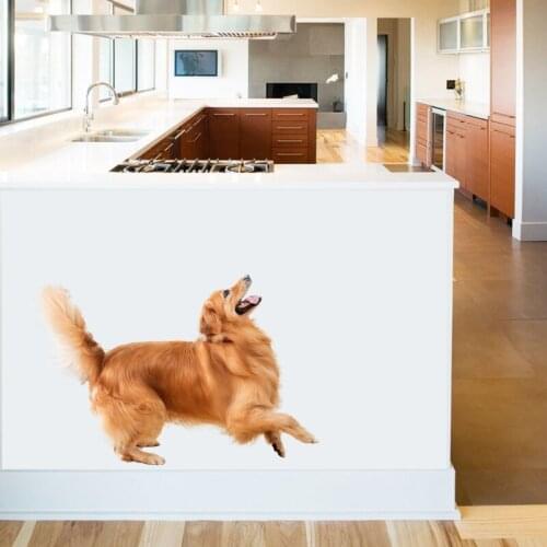 Three Ratels QC109-6 dogs wall stickers Golden retriever Kitchen stickers living room decoration