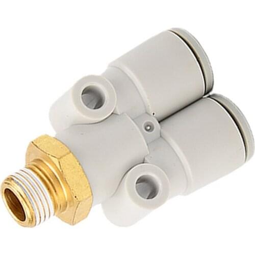 Applicable Tubing: Metric Size, Connection Thread: M, R,Branch “Y” KQ2U10-04AS KQ2U12-04AS KQ2U16-02AS