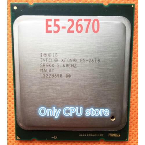 Intel Xeon Processor E5 2670 E5-2670 CPU (20M Cache, 2.60 GHz, 8.00 GT/s IntelQPI) GA 2011 SROKX C2 Free shipping