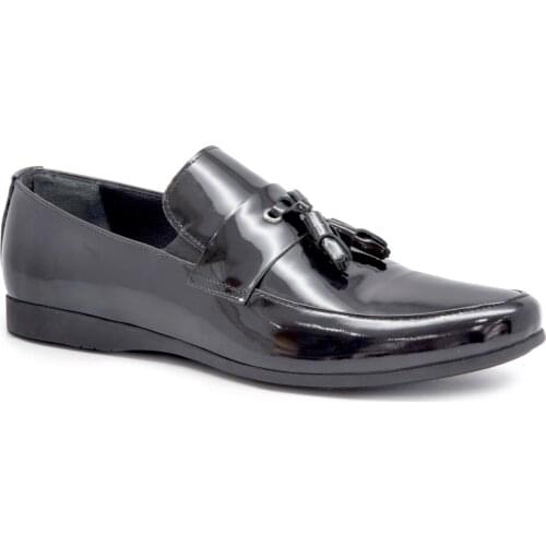 Gedikpasalı Blk 038 Black Patent Leather 2021 Summer Season Men 'S Shoes Genuine Cow Leather Business Elevator Daily Casual Dress Tassel