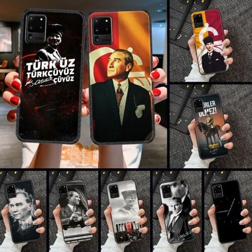 Turkey Mustafa Kemal Ataturk Phone case For Samsung Galaxy Note 4 8 9 10 20 S8 S9 S10 S10E S20 Plus UITRA Ultra black fashion