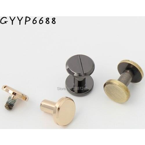 10-30pcs 5 colors 10*8mm copper round flap head metal stud for punk bags hardware rivet studs nail accessories screws nickel