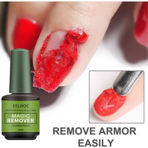 15ML EELHOE Manicure Glue Professional Eco Friendly Delicate Nail Soak-off Gel Polish Remover for Ladies