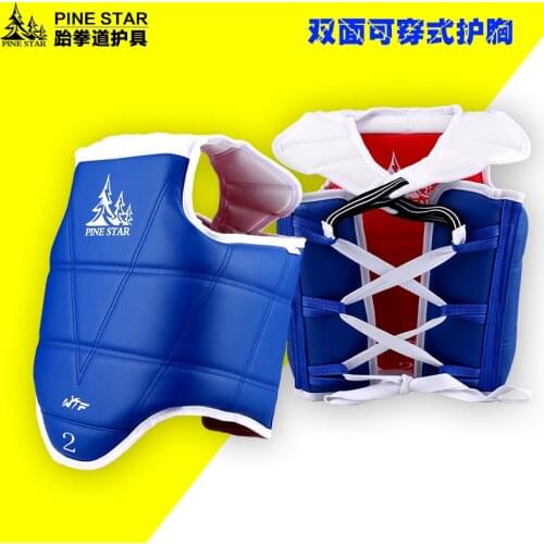 2016 Pinestar High Material Taekwondo Poitrine Support MMA Kickboxing Wushu Karate Fight Professional Chest Guard TKD protectors