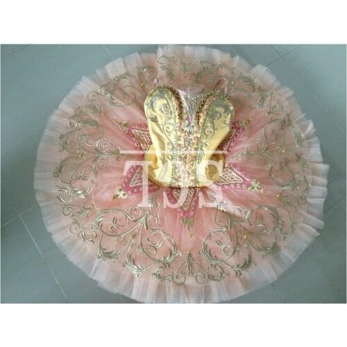 2016 Adult/Women Pink Professional Ballet Tutus In Nutcracker For Ballerinas Performance Show Ballet Competition 1174