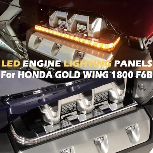 Motorcycle accessories For HONDA Golden Wing 1800 F6B GL 1800 Tour DCT airbag 2018-2020 new chrome engine LED lighting panel
