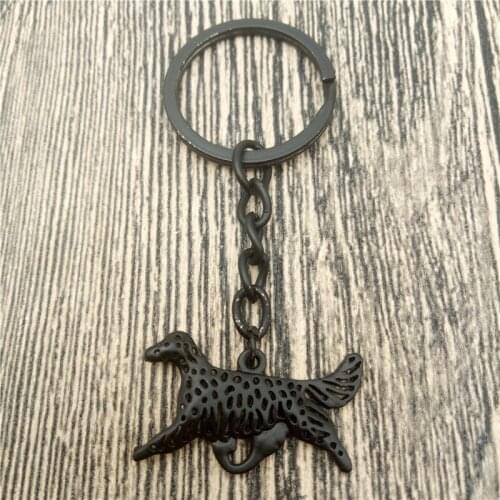 English Setter Key Chains Fashion Pet Dog Jewellery English Setter Car Keychain Bag Keyring For Women Men