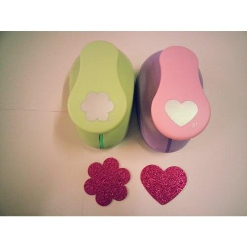 Free shipping 2pcs(1pc flower+1pc heart ) 3 inch Scrapbook punch Paper Puncher eva foam punch for DIY