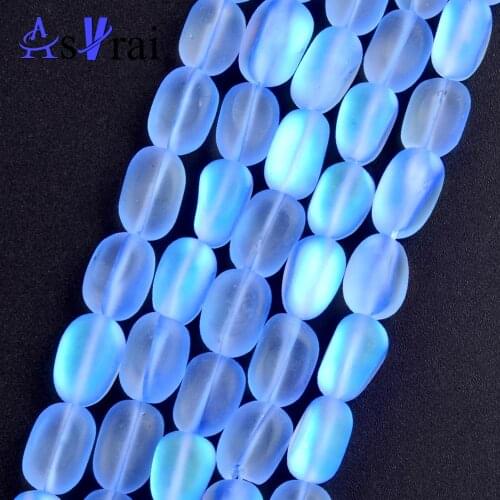 9*13mm Natural Blue Moonstone Stone Dull Polish Matte Irregular Beads For Jewelry Making Spacer Loose Bead Diy Bracelets 15"